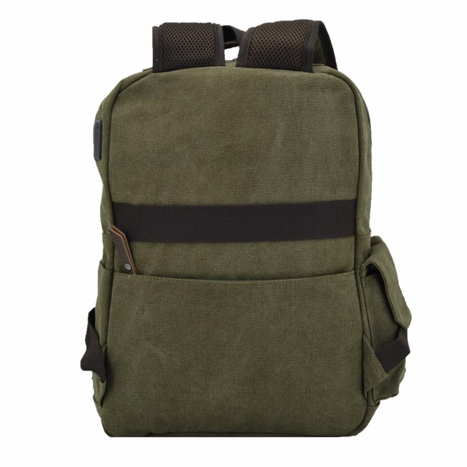 Ççs 51372 Kanvas Laptop Sırt Çantası Haki