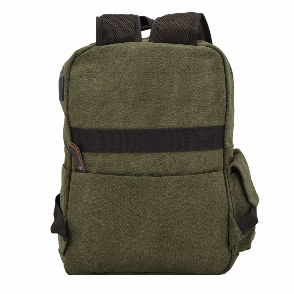 Ççs 51372 Kanvas Laptop Sırt Çantası Haki