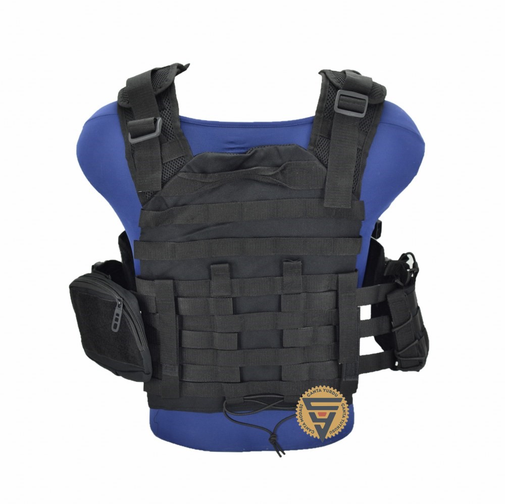 Molle Tokalı Taktik Hücum Yeleği Siyah