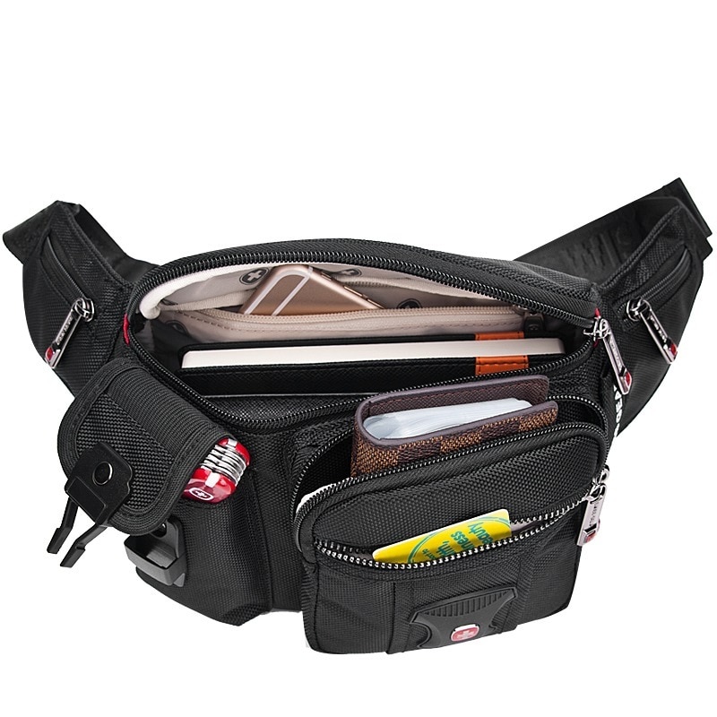 Swiss Multifunction Waterproof İsviçre Bel Çantası Siyah