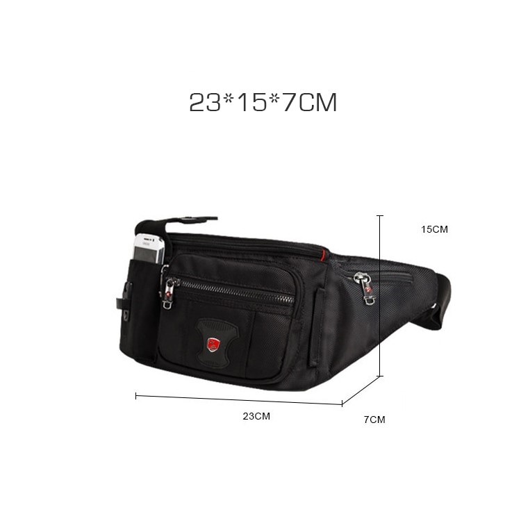 Swiss Multifunction Waterproof İsviçre Bel Çantası Siyah
