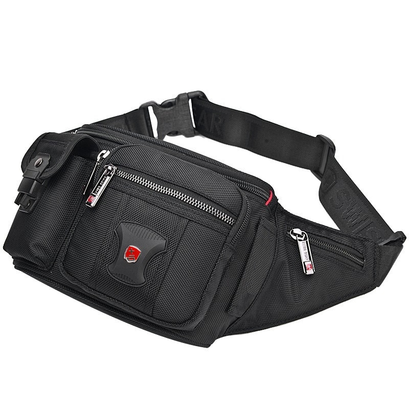 Swiss Multifunction Waterproof İsviçre Bel Çantası Siyah