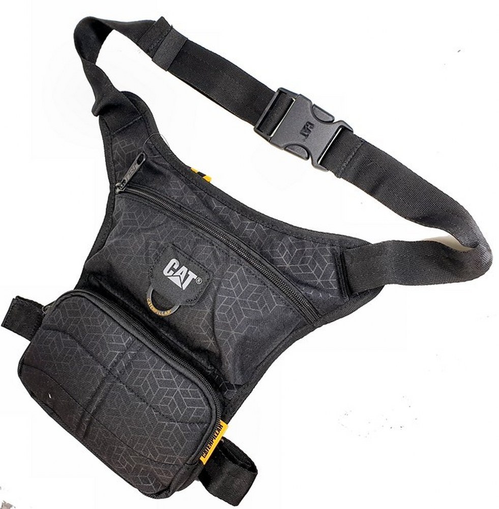 Cat 84061 Motosiklet Bel Bacak Çanta Siyah