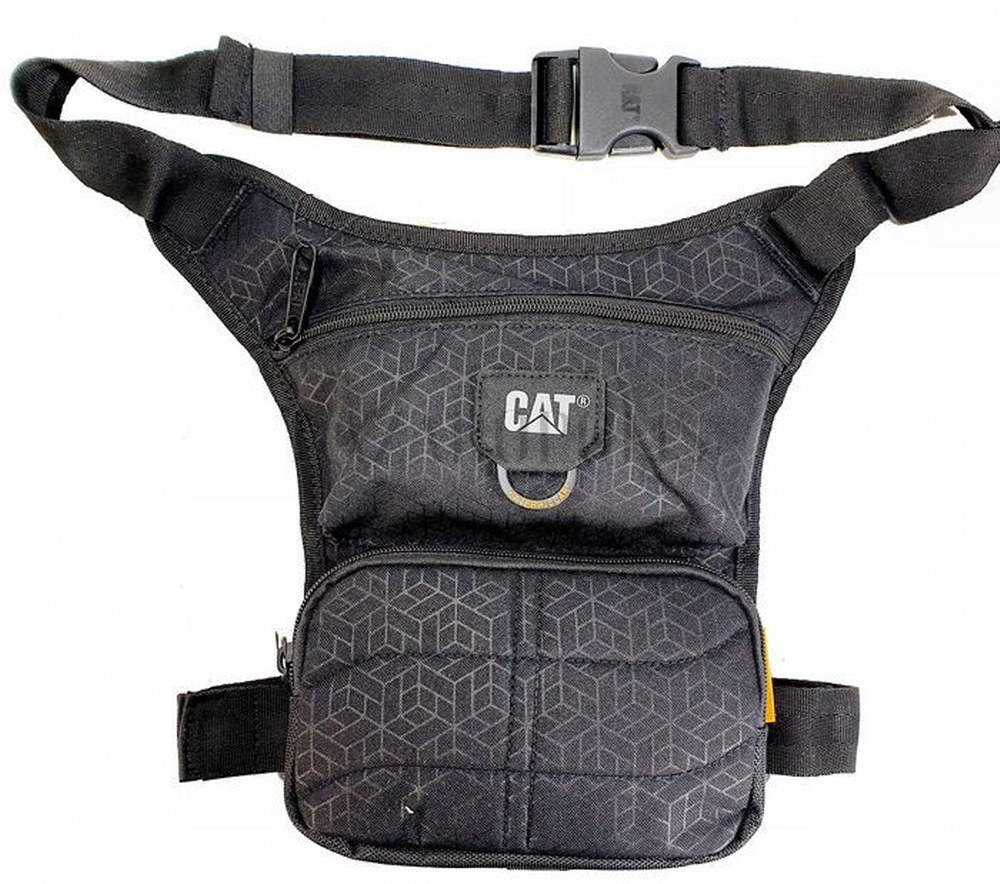 Cat 84061 Motosiklet Bel Bacak Çanta Siyah