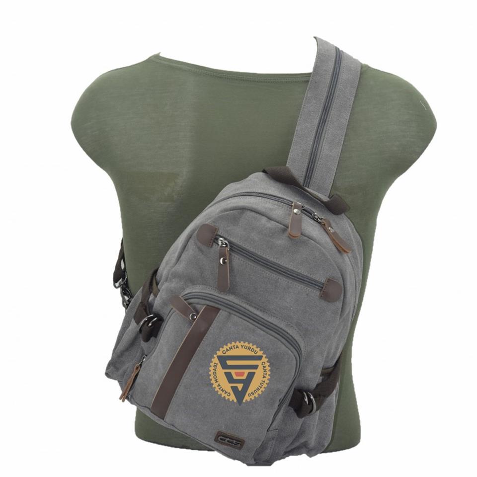Ççs 51375 Bodybag Sırt ve Göğüs Çantası Gri