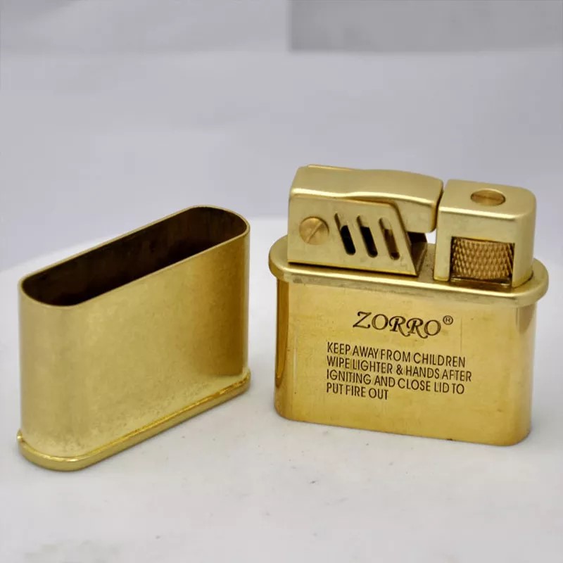 Zorro Sm-549T Benzinli Retro Çakmak Altın Renk