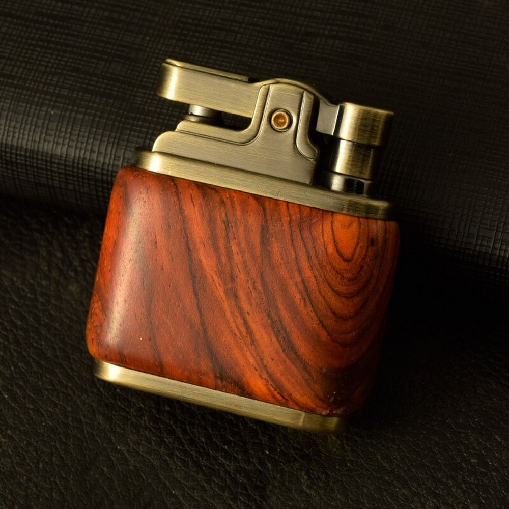 Zorro Sm-549T Benzinli Ahşap Retro Çakmak Kahve
