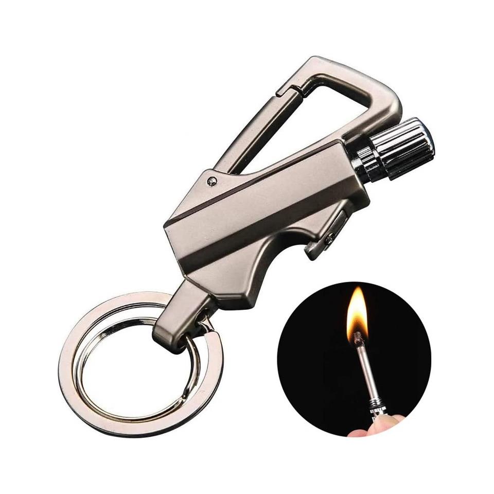 Zorro Sm-467T Benzinli Anahtarlık Kibrit Çakmak Gümüş Renk