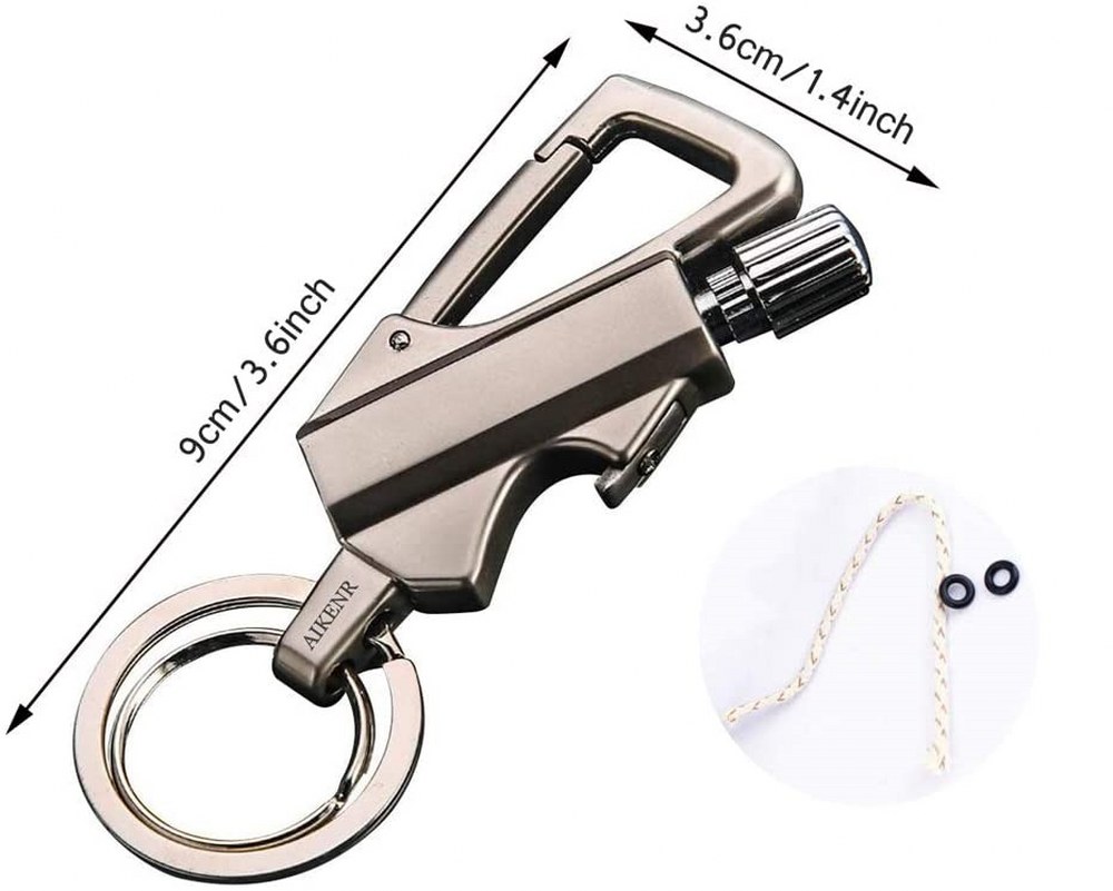Zorro Sm-467T Benzinli Anahtarlık Kibrit Çakmak Gümüş Renk