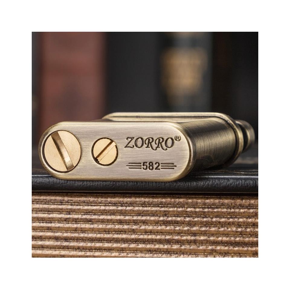 Zorro Z582 Benzinli Retro Çakmak Altın