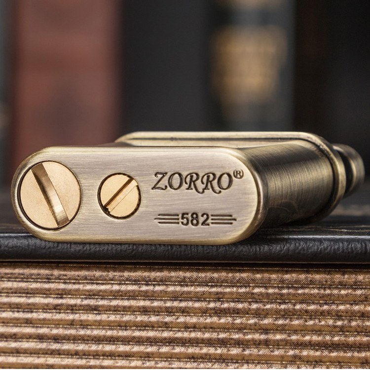Zorro Z582 Benzinli Retro Çakmak Altın