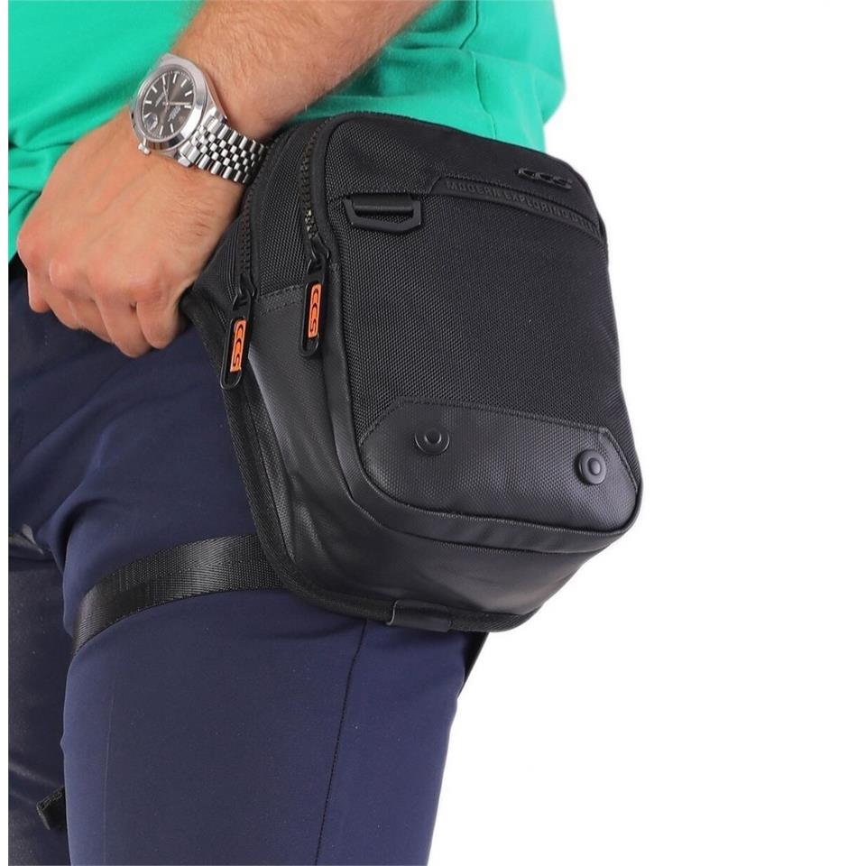 ÇÇS 31257 Motosiklet Bel Bacak Çantası Siyah
