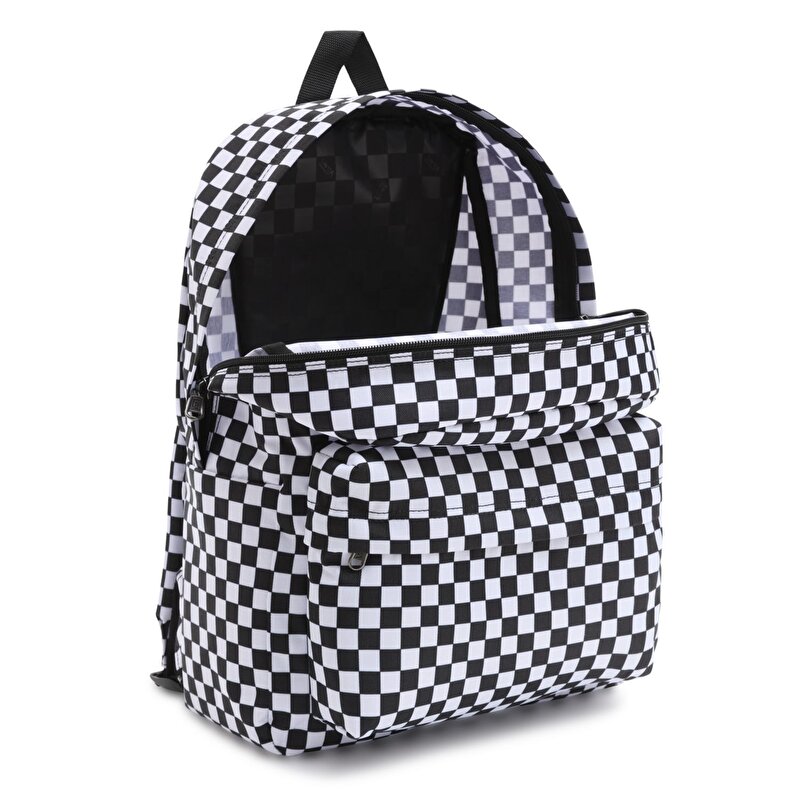 Vans Old Skool Check Sırt Çantası Siyah Beyaz