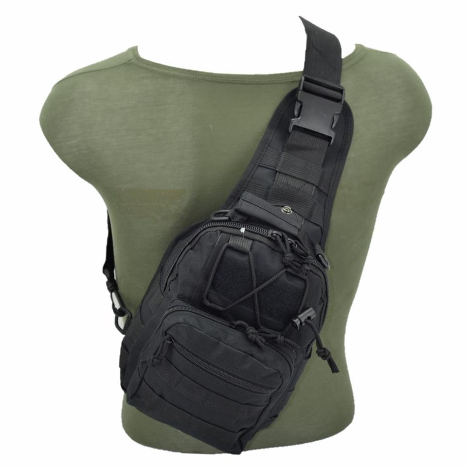 Taktikal Bodybag Çapraz Sırt ve Göğüs Çantası Siyah