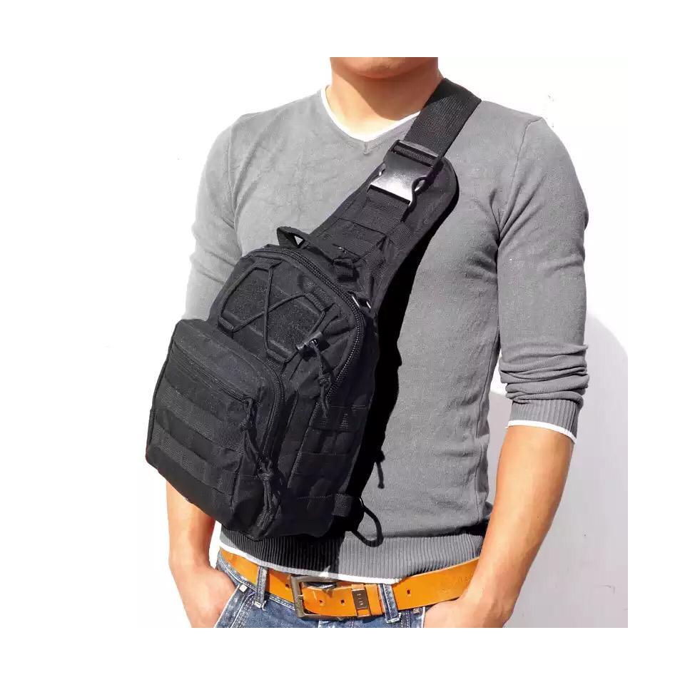 Taktikal Bodybag Çapraz Sırt ve Göğüs Çantası Siyah