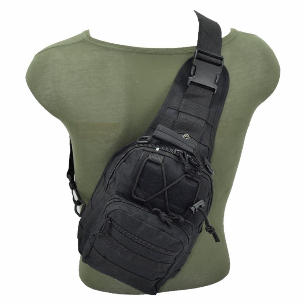 Taktikal Bodybag Çapraz Sırt ve Göğüs Çantası Siyah