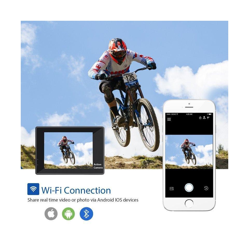 Aksiyon Kamerası Wi-Fi KS504 4K Ultra HD 170 Derece 32 Gb 