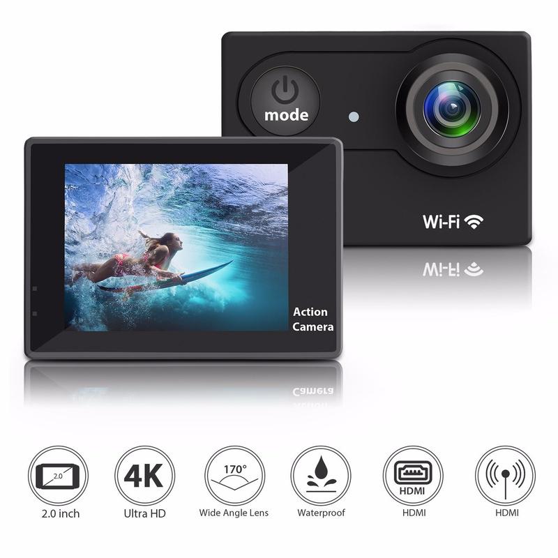 Aksiyon Kamerası Wi-Fi KS504 4K Ultra HD 170 Derece 32 Gb 