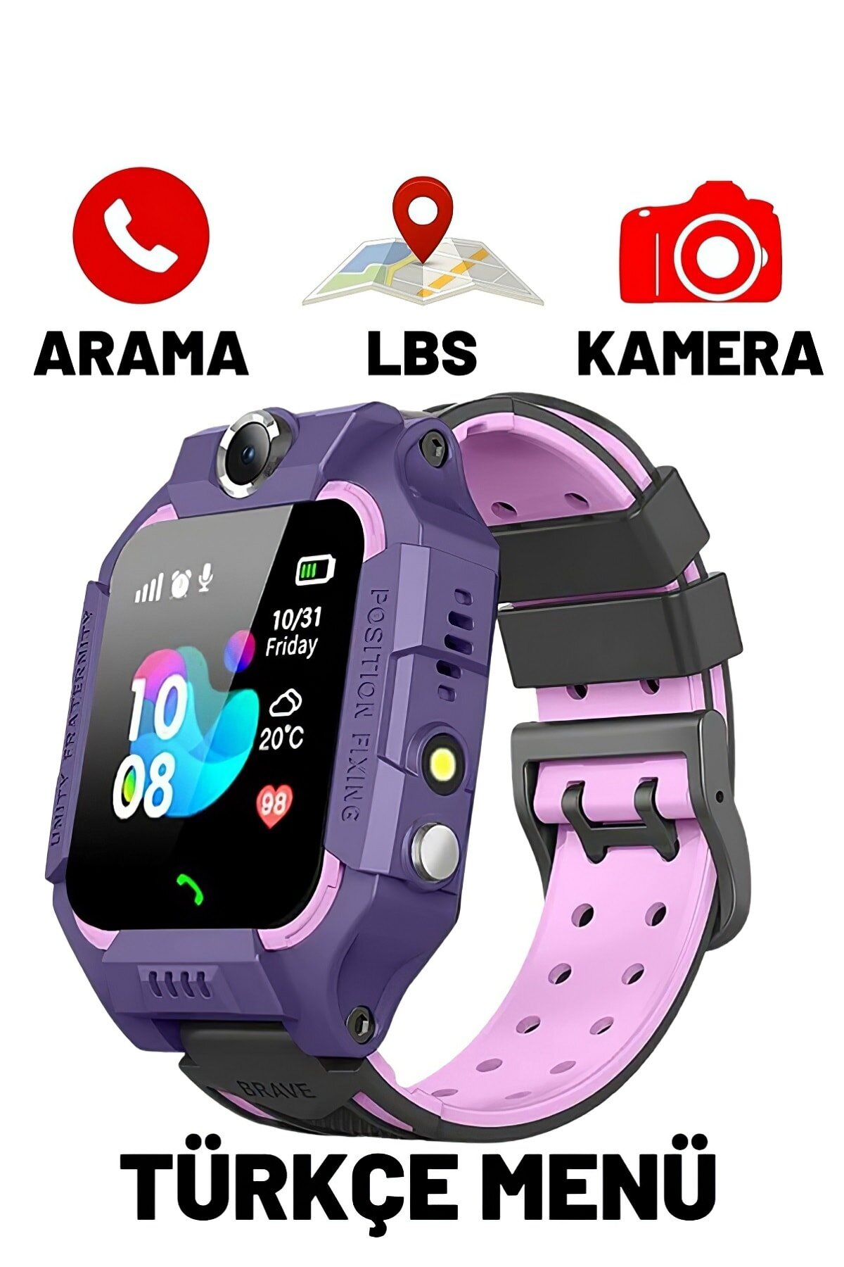 Sb/z1 Lbs Özellikli Sim Kartlı Akıllı Çocuk Saati Bordo