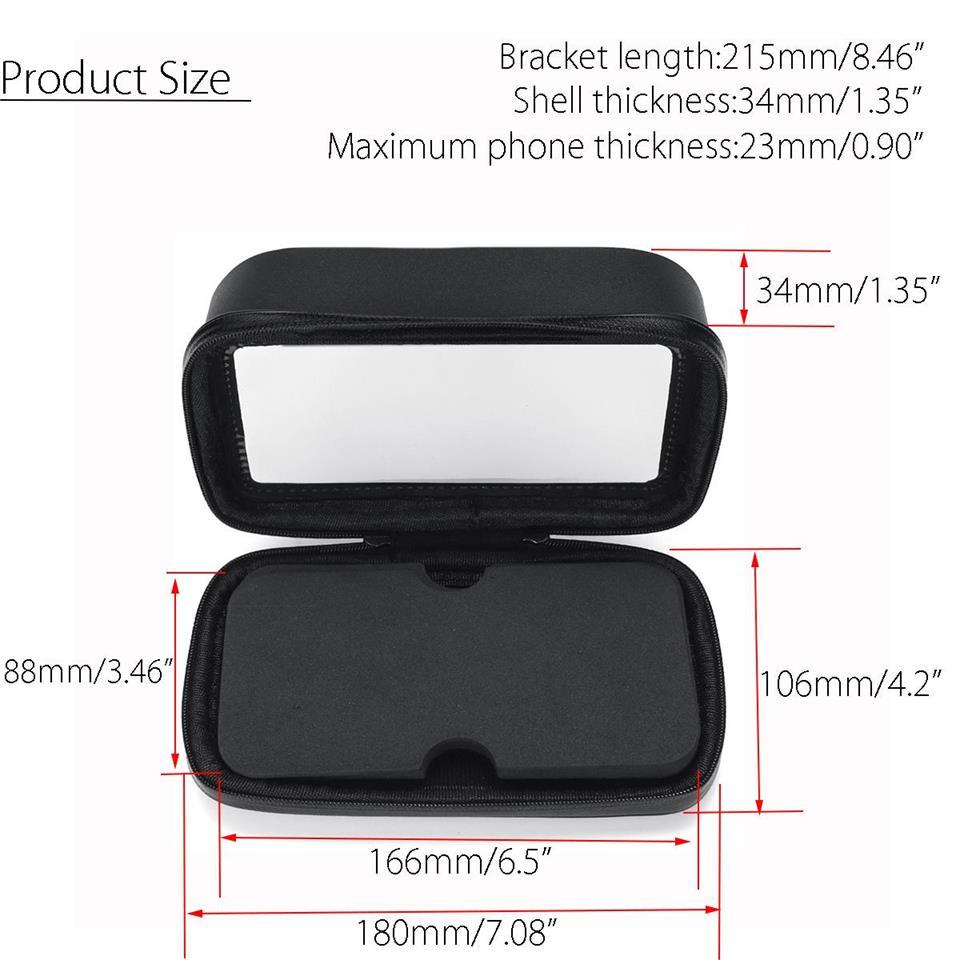 Motosiklet Waterprof Gps Telefon Tutucu Güneşlikli