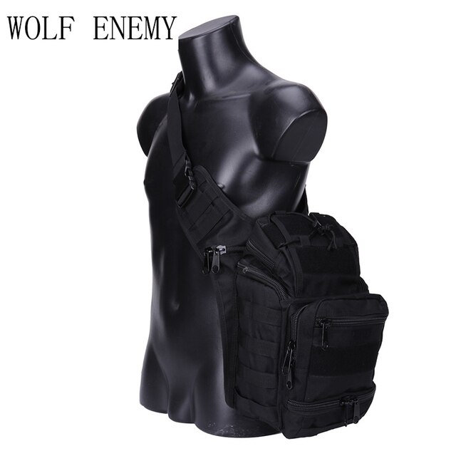 Taktikal Crossbody Askılı Omuz Çantası Siyah