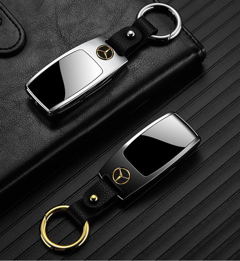 Usb Şarjlı Mercedes Anahtarı Görünümlü Fenerli Çakmak Siyah