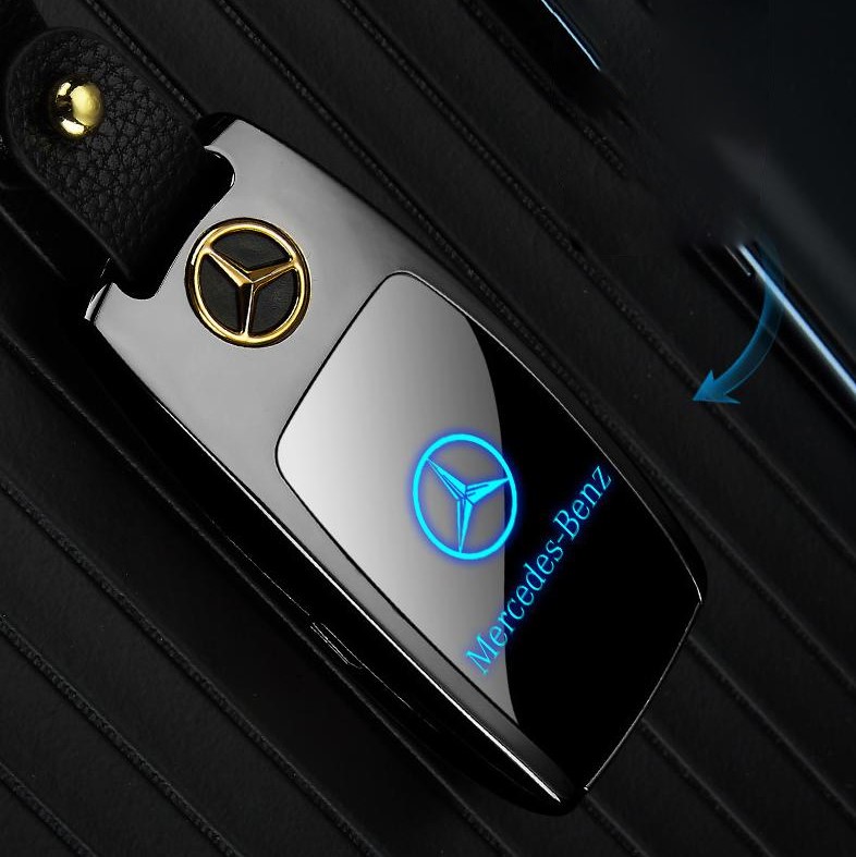 Usb Şarjlı Mercedes Anahtarı Görünümlü Fenerli Çakmak Siyah