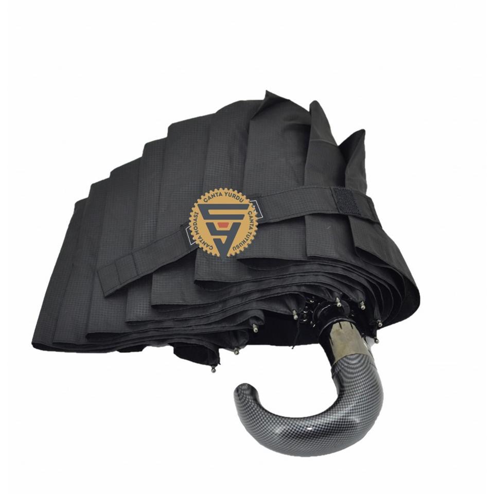 Marlux Tam Otomatik Baston Sap Şemsiye Siyah Sap
