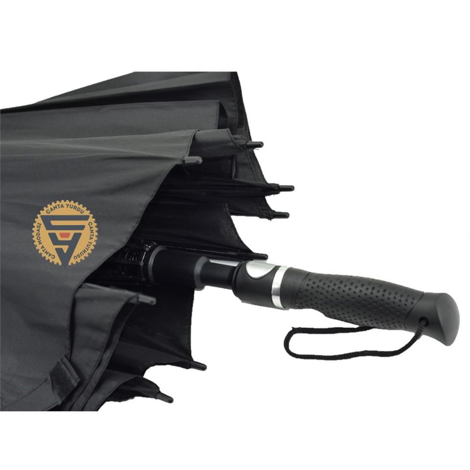 Marlux 8 Telli Fiber Çoban Şemsiye Siyah