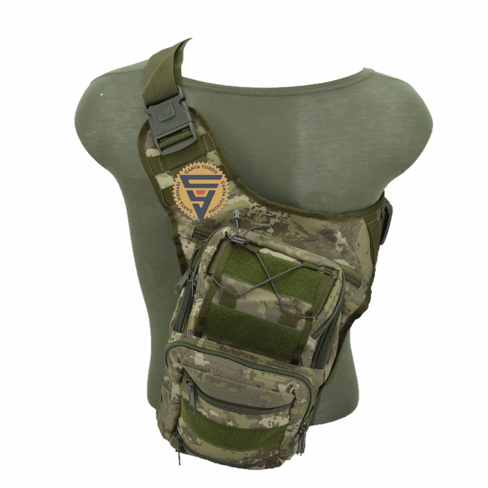 Taktikal Crossbody Askılı Omuz Çantası Tsk Kamuflaj