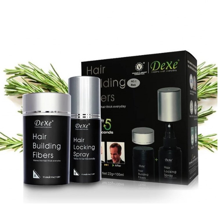 Dexe Saç Dolgunlaştırıcı Fiber Keratin Toz ve Sprey Siyah
