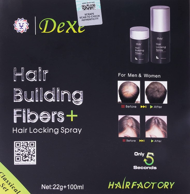 Dexe Saç Dolgunlaştırıcı Fiber Keratin Toz ve Sprey Siyah