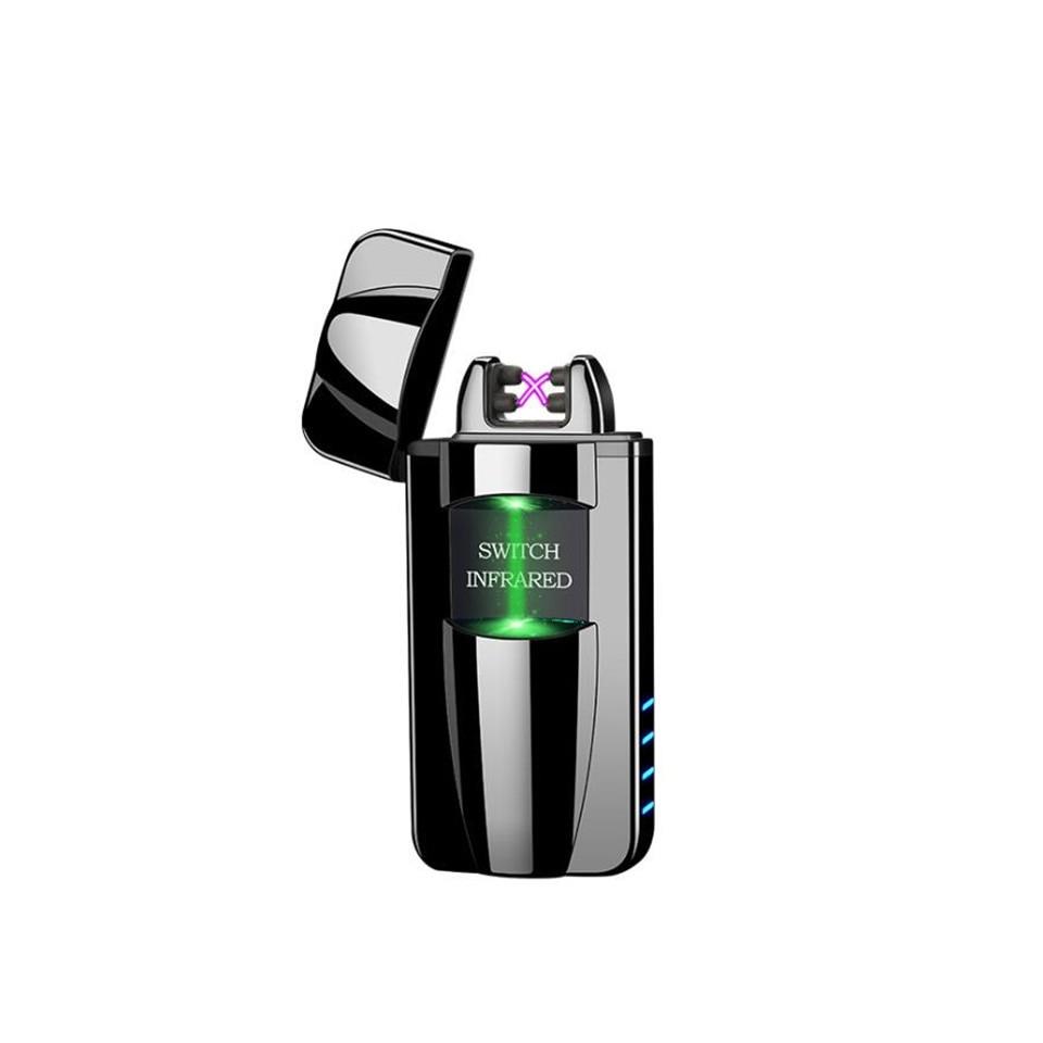 Sensörlü Alevsiz USB Şarjlı Tesla Çakmak Siyah