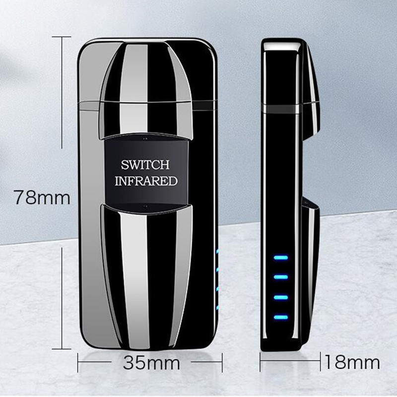 Sensörlü Alevsiz USB Şarjlı Tesla Çakmak Siyah