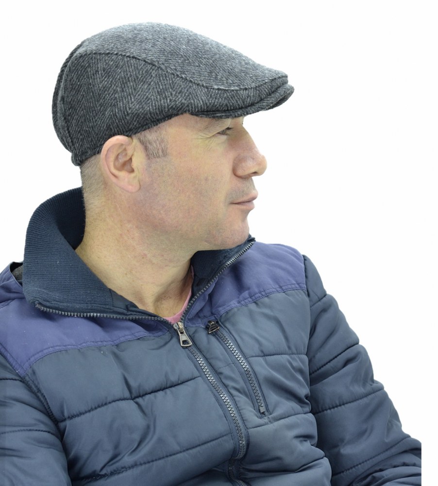 Peaky Blinders İstanbul Model Lastikli Yün Kasket Gri