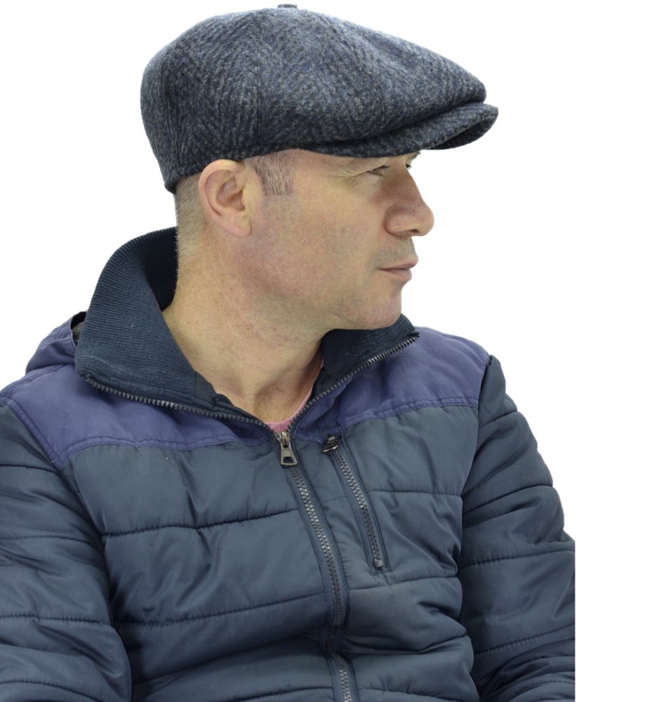 Peaky Blinders İngiliz Model Yün Kasket Koyu Lacivert