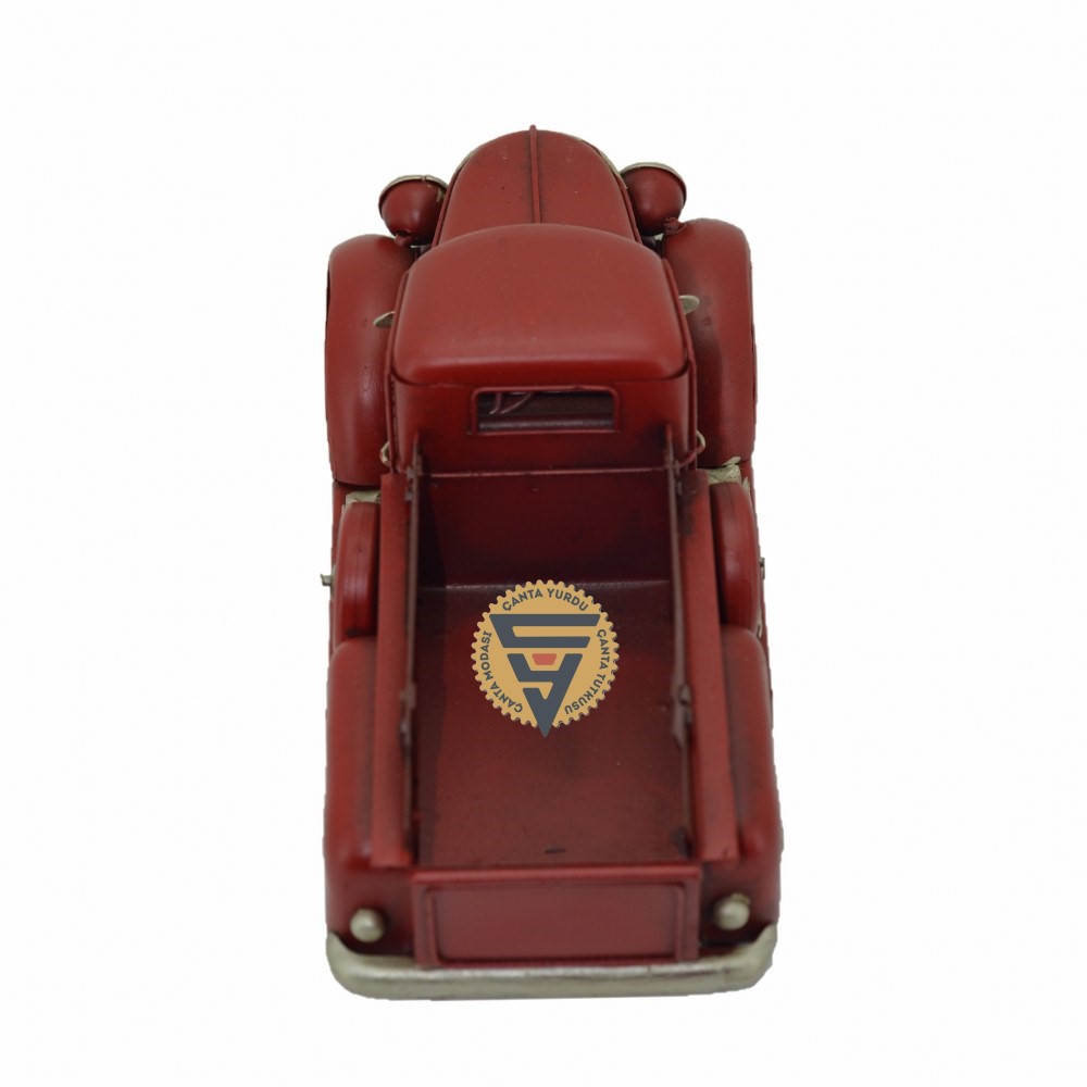 Dekoratif Nostaljik Metal Vintage Ford Kamyonet Kırmızı