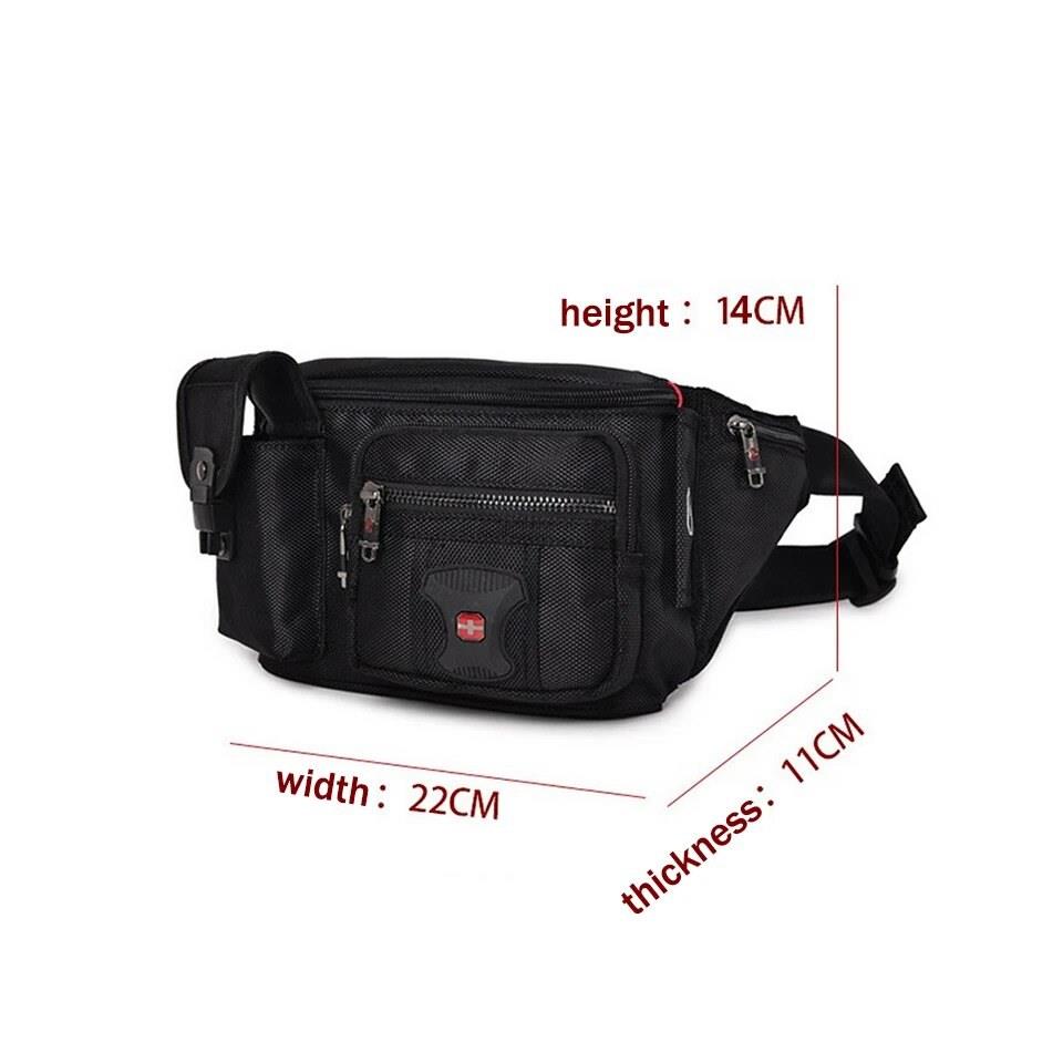 Swiss Multifunction İsviçre Bel Çantası Siyah