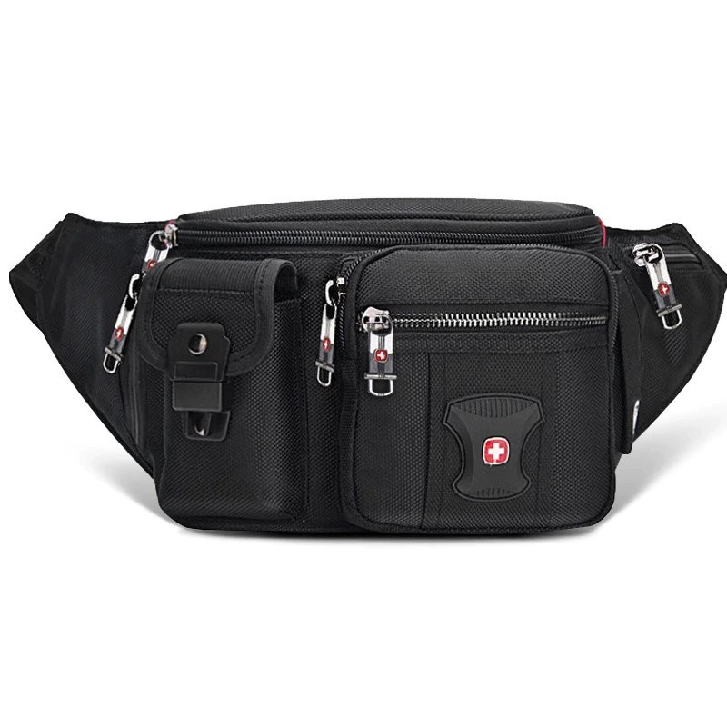 Swiss Multifunction İsviçre Bel Çantası Siyah
