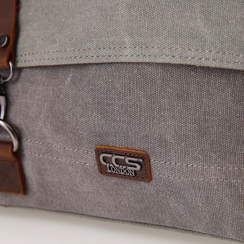 ÇÇS 31351 Omuz Askılı Postacı Kanvas Çantası Gri