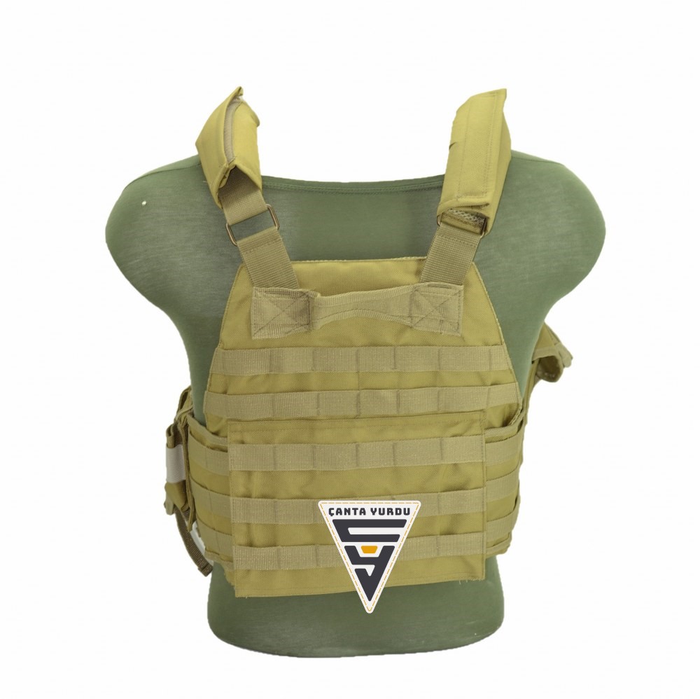Ak47 Cordura Askeri Taktik Yelek Bej