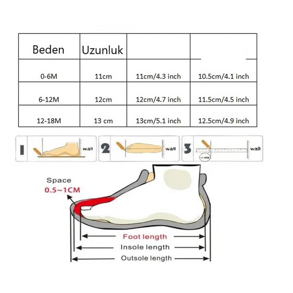 Bebek İlk Ayakkabım AY115 12-18 Ay 13 Cm Patik