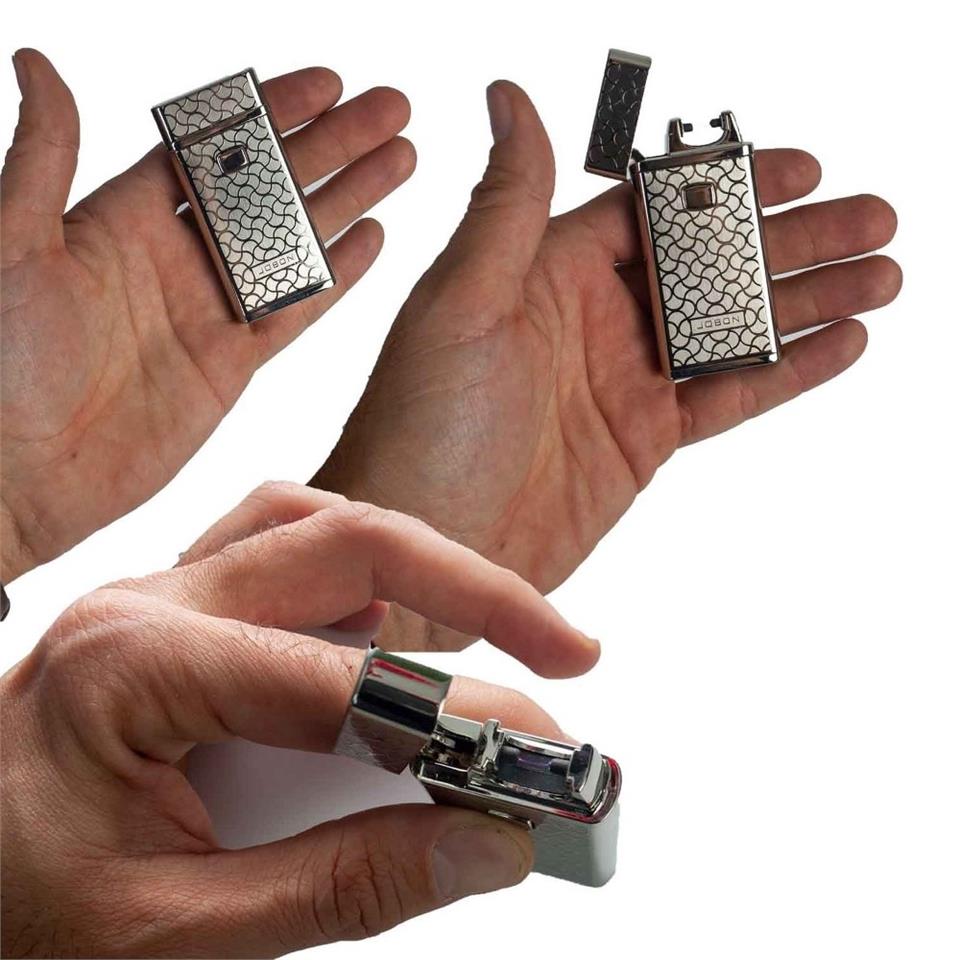 Jobon USB Elektrikli Şarjlı Çakmak Gümüş