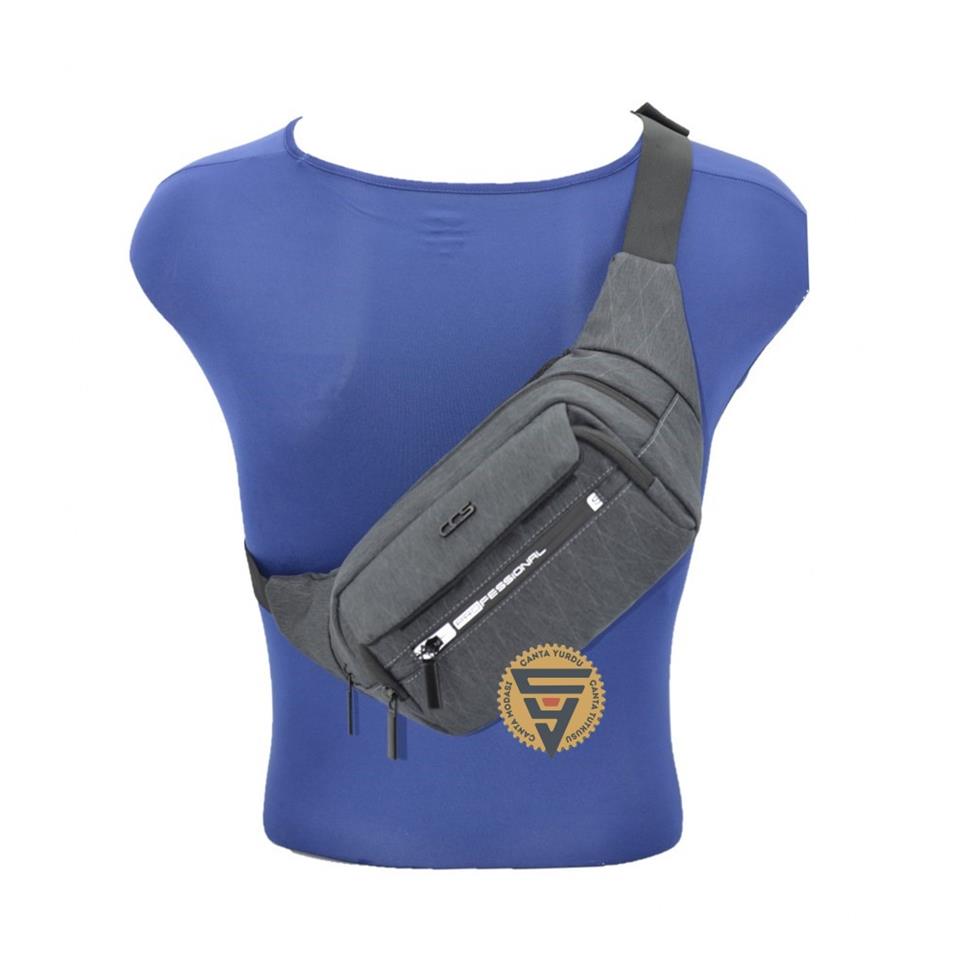 Ççs Bodybag Kapaklı Bel Çantası Gri