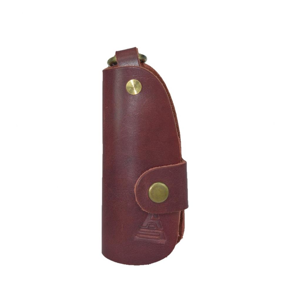 Hakiki Deri Slim Anahtarlık Bordo