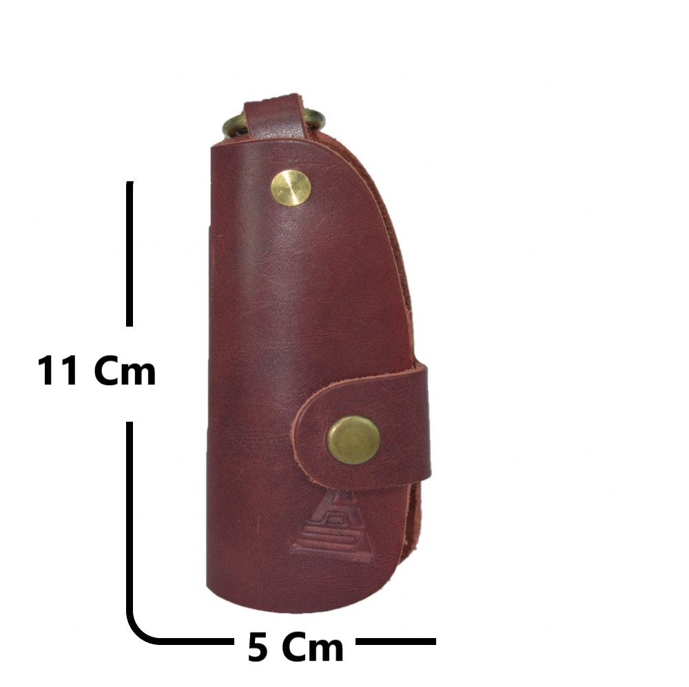 Hakiki Deri Slim Anahtarlık Bordo