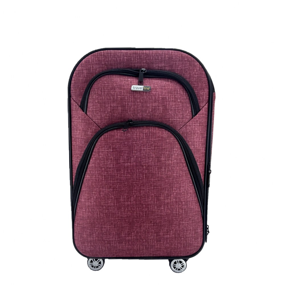 Travel Çekçekli Büyük Boy Valiz Bordo
