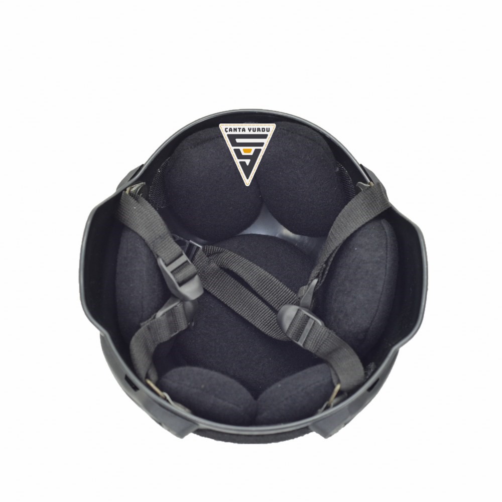 Taktikal Airsoft Paintball Plastik Kask Haki Bandanalı