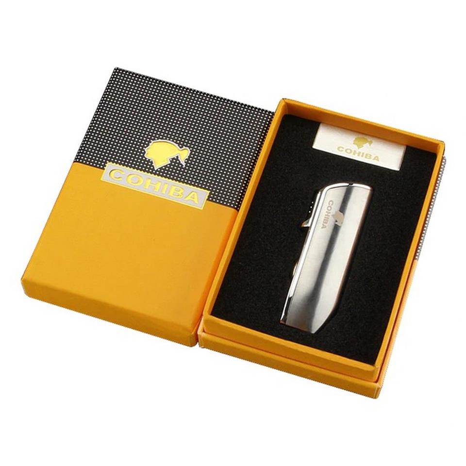 Cohiba CCM0216 3 Jet Torch Puro Çakmağı Gümüş