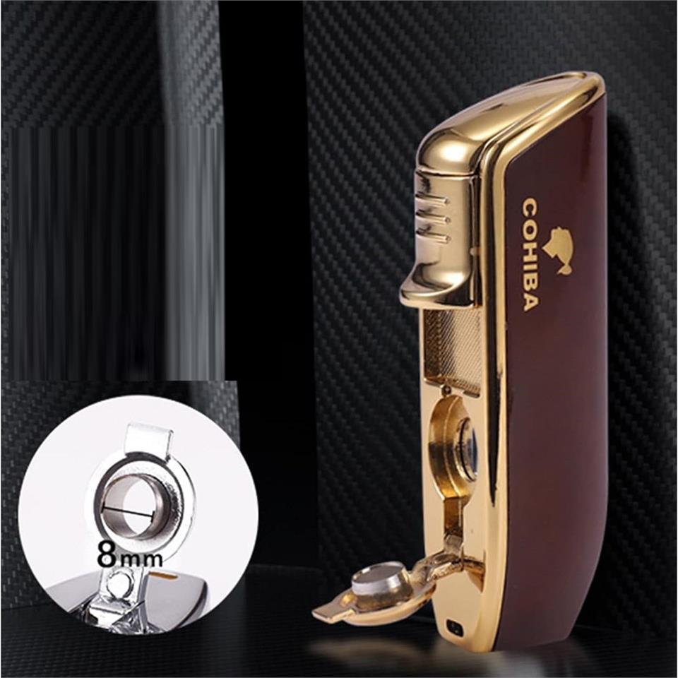 Cohiba CCM0215 3 Jet Torch Puro Çakmağı Kahve
